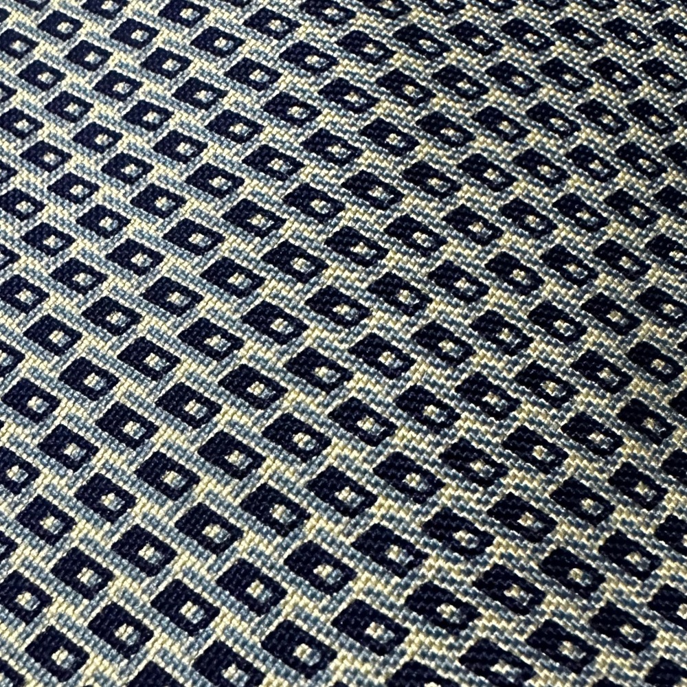 Polo University by Ralph Lauren Silver, Blue, and Navy 100% Silk Tie
